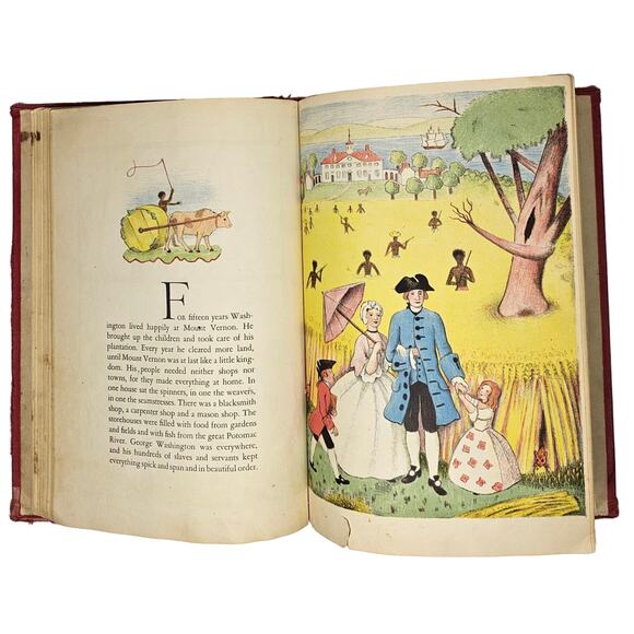 1936 GEORGE WASHINGTON Hardcover Discarded Library Vintage BOOK - Picture 3 of 7